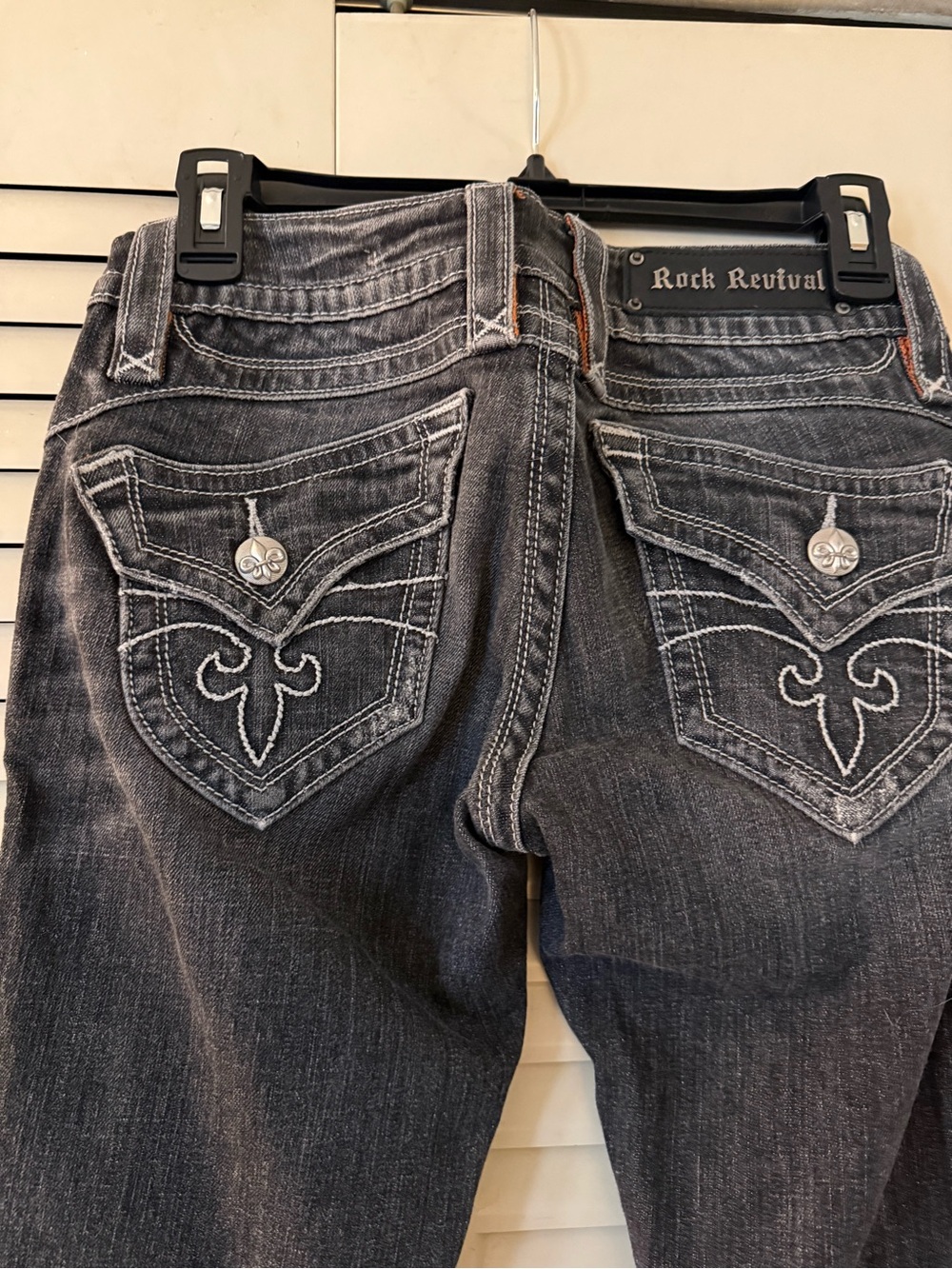 Rock Revival Women's Washed Black Signature Straight Jeans